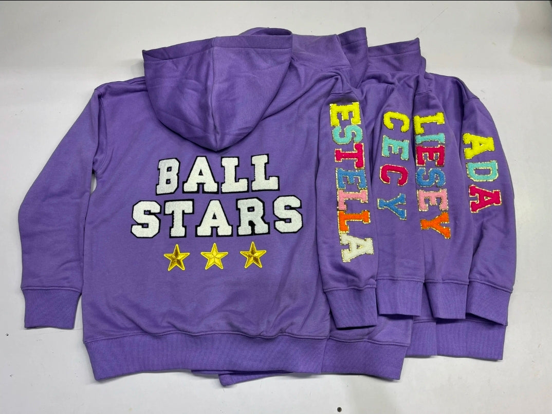 Personalized sweatshirt chenille patches