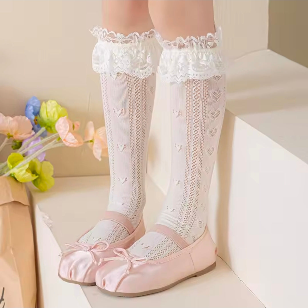 Cherie Amour Heart lace stocking