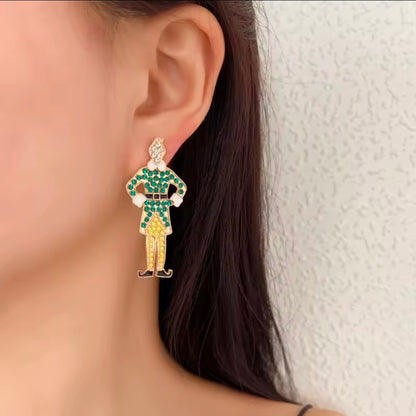 Nutcracker and elf holiday earrings