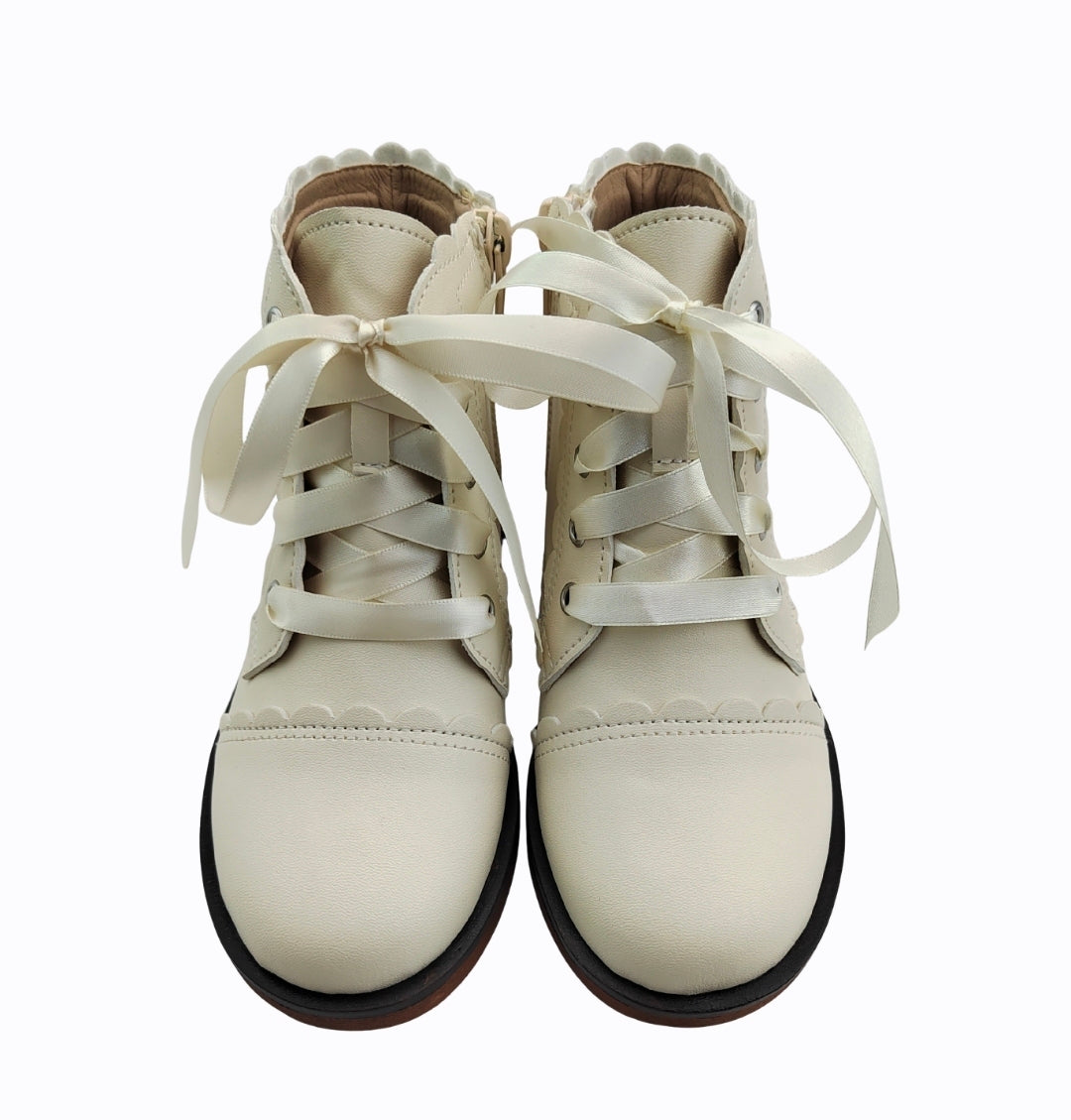 Madeline scallop boots