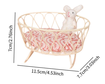 Maileg Mouse 1:12 Iron Cradle with Mat Blanket Set