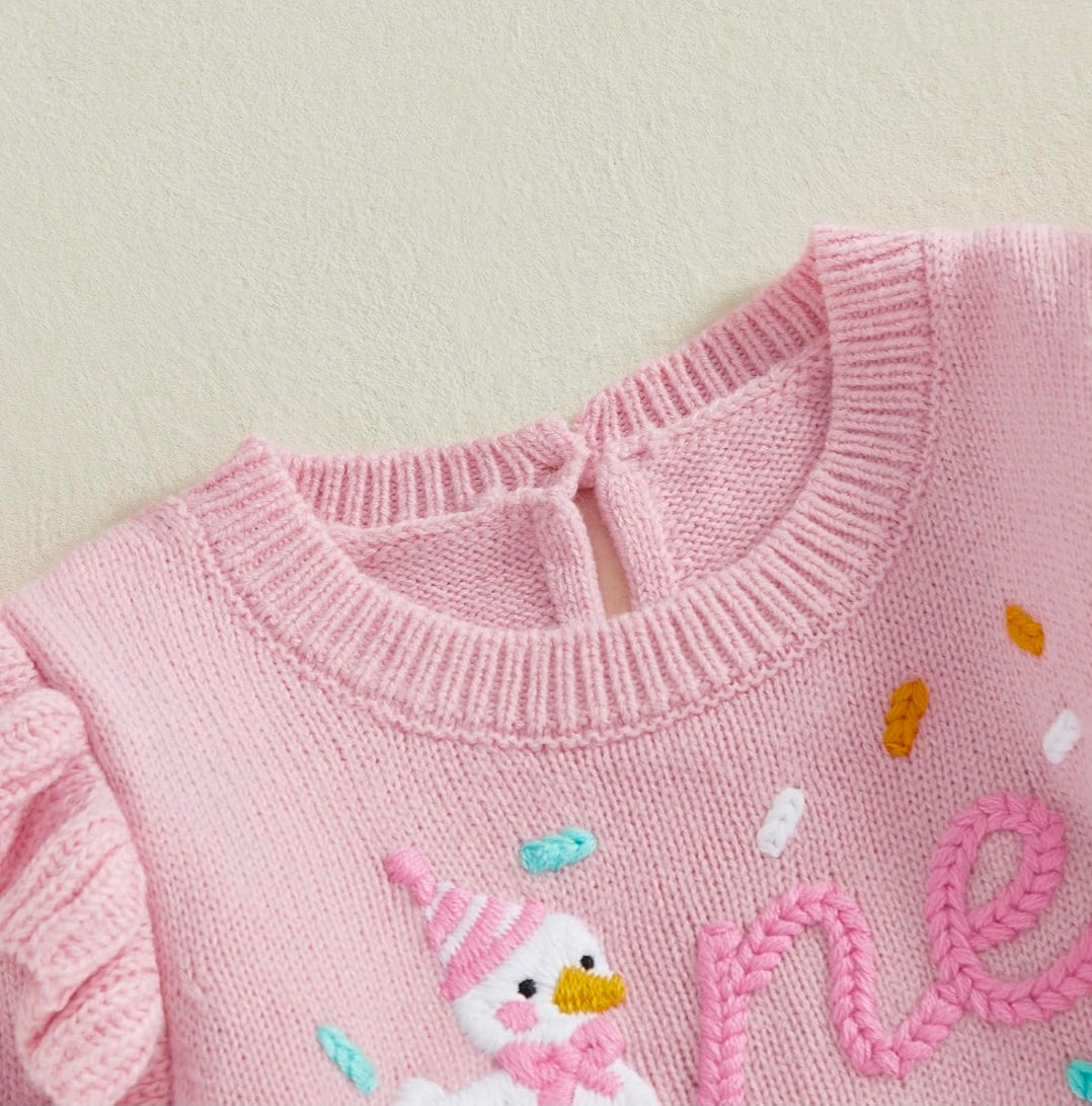 Silly Goose "One" First Birthday Romper
