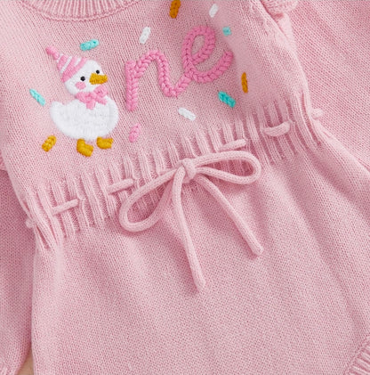 Silly Goose "One" First Birthday Romper