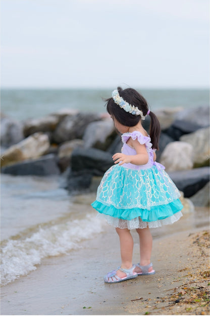 Mermaid tail bow jelly sandals
