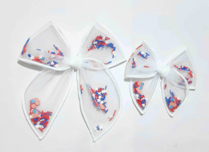 4th of July Shaker hair bows