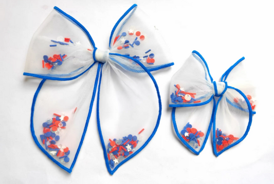 4th of July Shaker hair bows