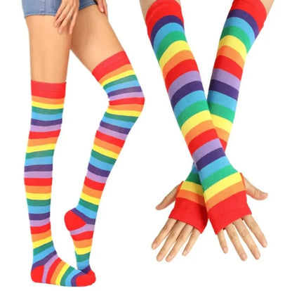 Rainbow socks/arm warmers bundle Adult