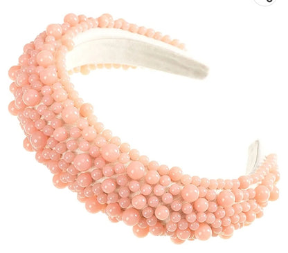 Sea glass beaded headband