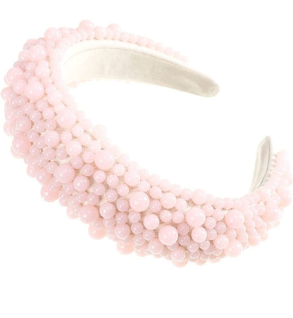 Sea glass beaded headband