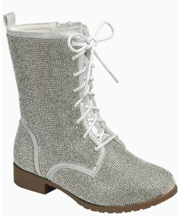 Starlight Sparkle Rhinestone combat Lace-Up Boots RTS
