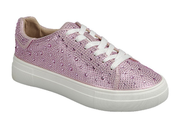 Pink Rhinestone Women's Sneakers