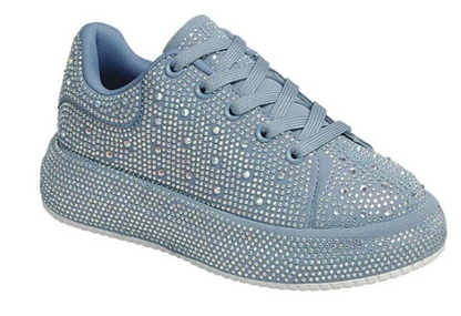 Sparkle Platform Rhinestone Girl's Sneakers