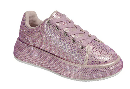 Sparkle Platform Rhinestone Girl's Sneakers