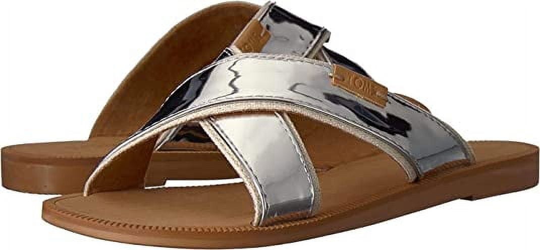 TOMS Kids Girl's Viv (Little Kid/Big Kid) Silver Specchio 12 Little Kid M