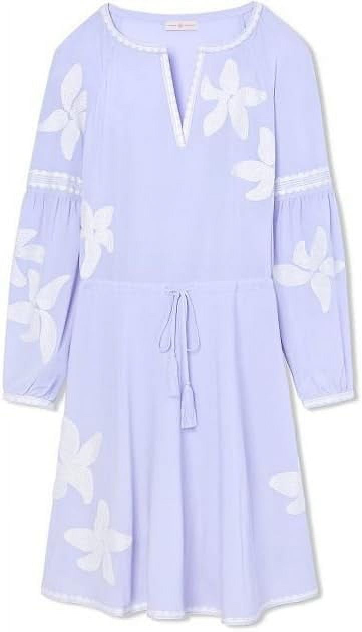 Tory Burch Sadie Floral Applique Dress, French Lavender, 4