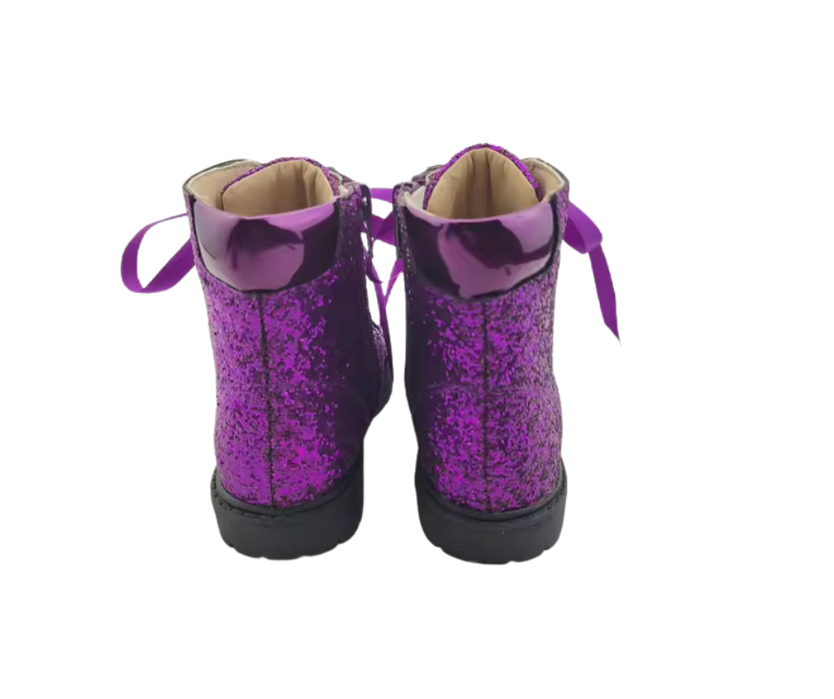 Sparkle squad glitter combat boots