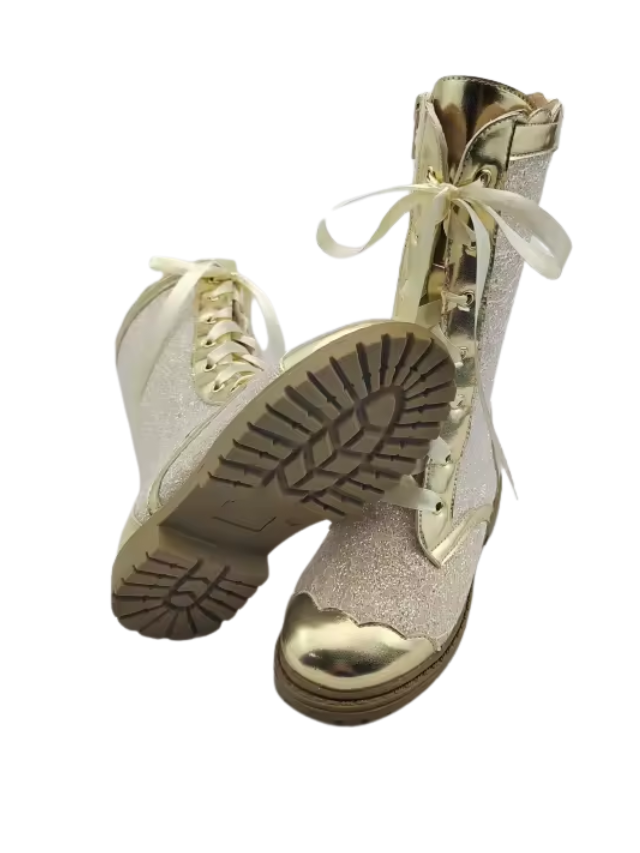 Goldie scallop lace boots