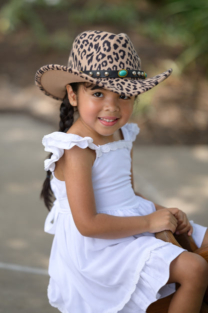 Shania Cowgirl hat with turquoise band - Mom & Me