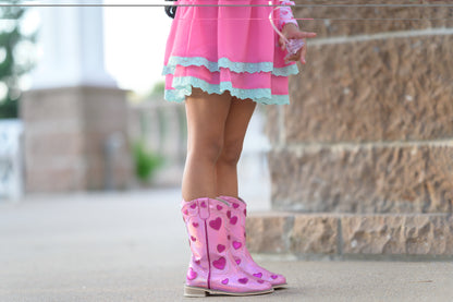 Love Story Embroidered heart cowboy boots
