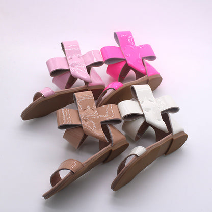 Natalie Patent Leather Bow Sandal
