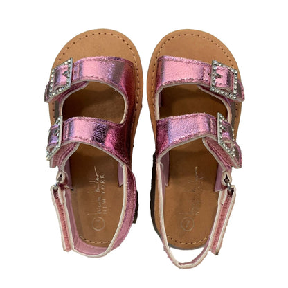Nicole Miller Rhinestone Sandal Toddler 6 PINK METALLIC RHINESTONE