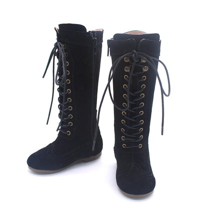 Elena Suede Lace-up Boots