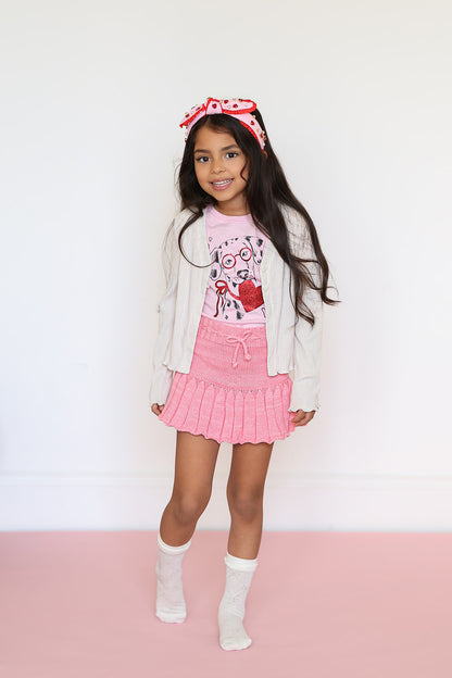 Spring strawberry - tulips - bows mesh socks
