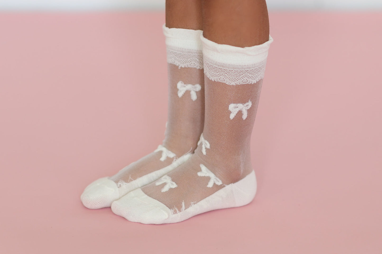 Spring strawberry - tulips - bows mesh socks