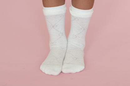 Spring strawberry - tulips - bows mesh socks