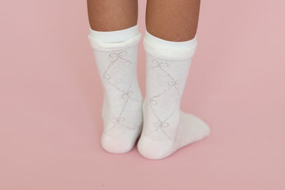 Spring strawberry - tulips - bows mesh socks