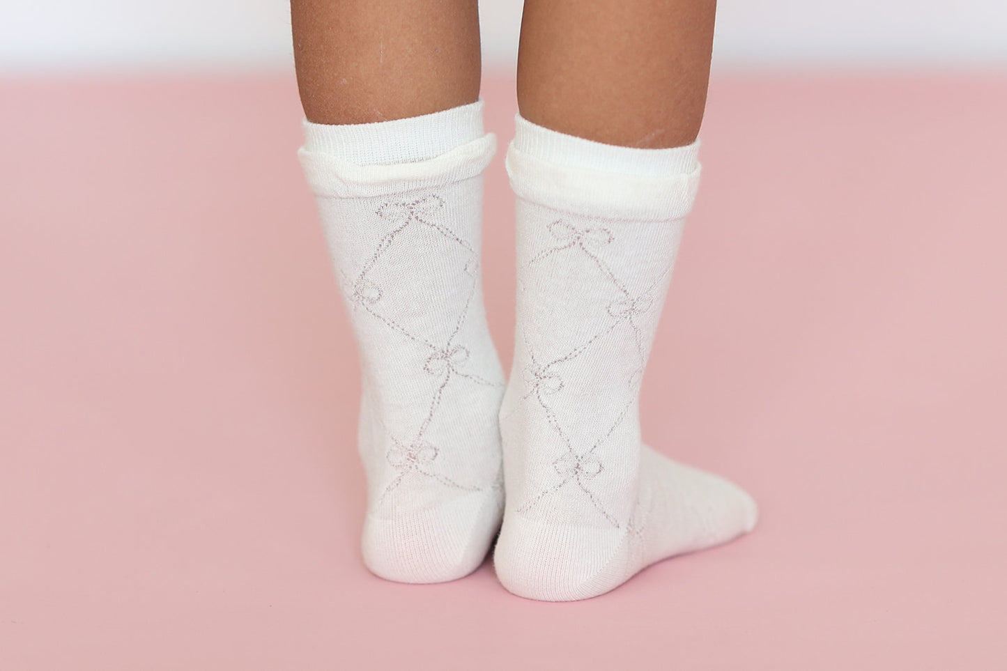 Spring strawberry - tulips - bows mesh socks