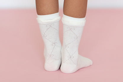 Spring strawberry - tulips - bows mesh socks
