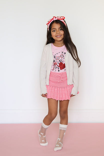 Spring strawberry - tulips - bows mesh socks