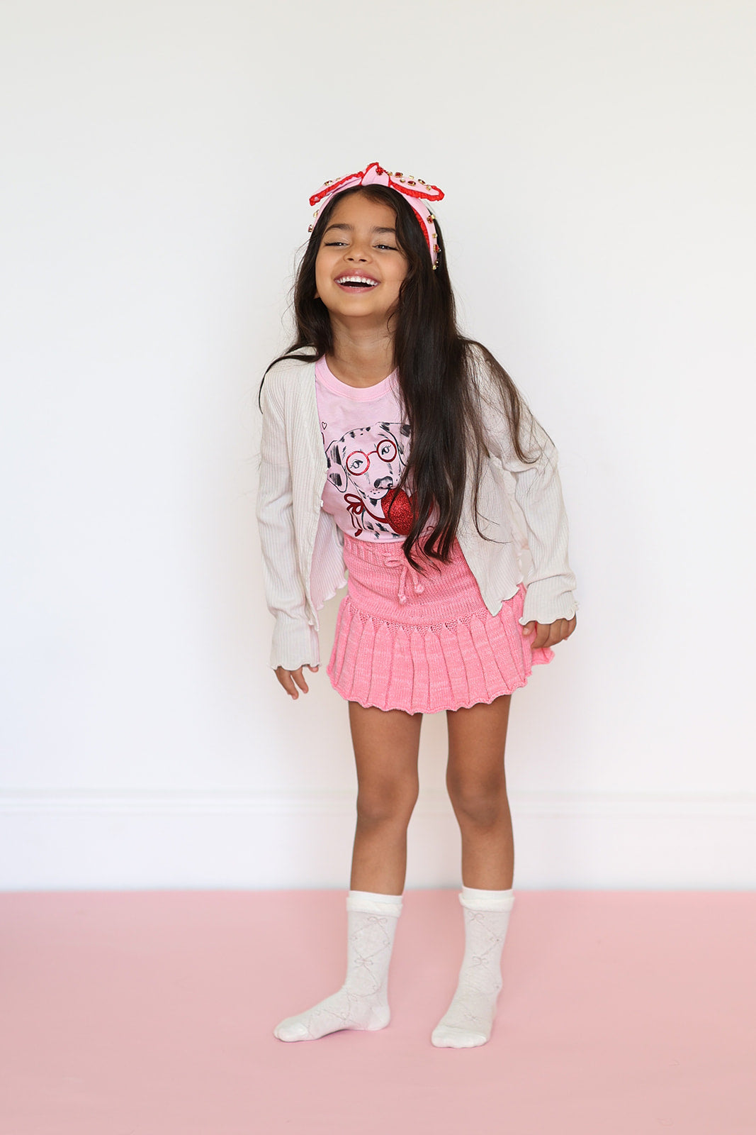 Spring strawberry - tulips - bows mesh socks
