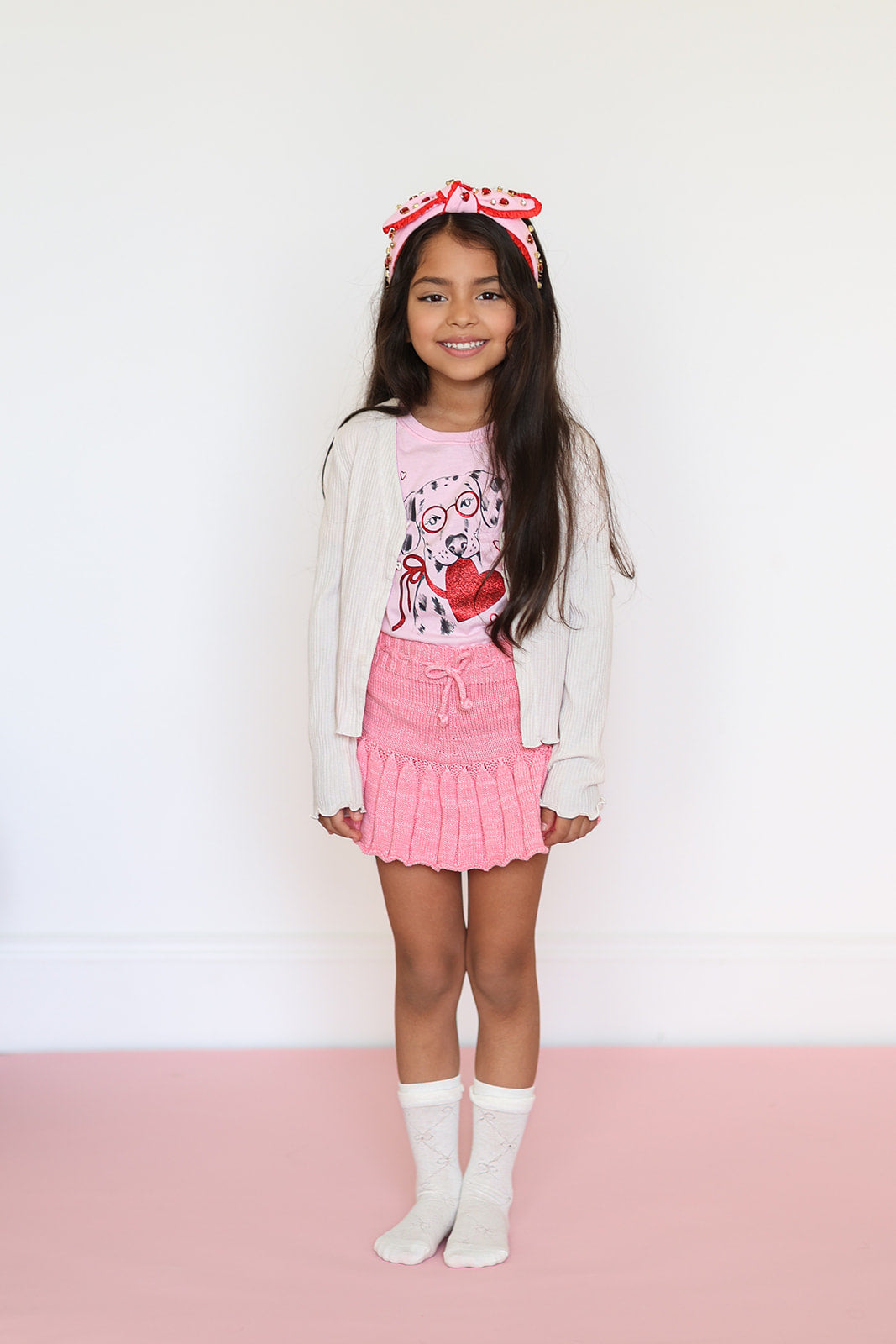 Spring strawberry - tulips - bows mesh socks