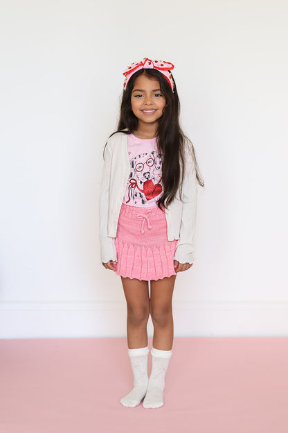 Spring strawberry - tulips - bows mesh socks
