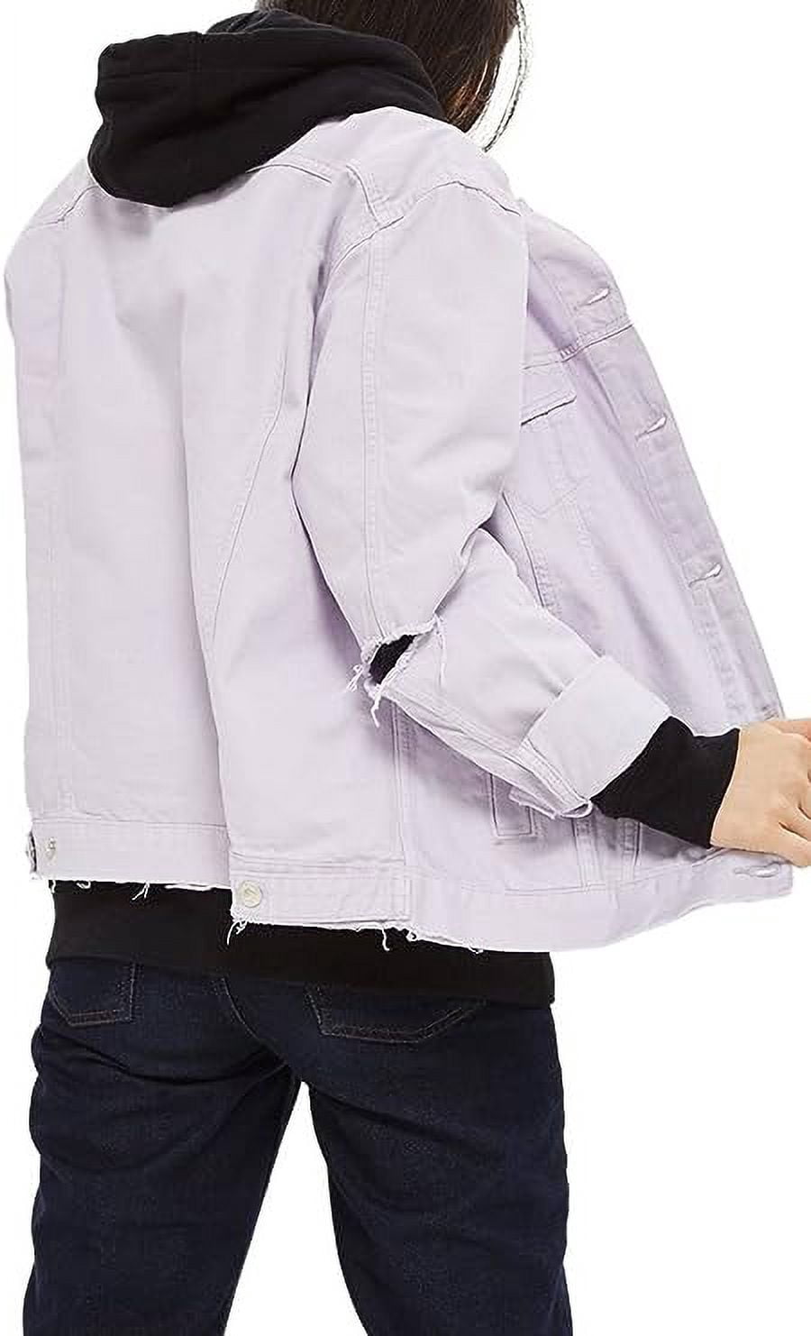 Topshop Ripped Elbow Denim Jacket (US 2)