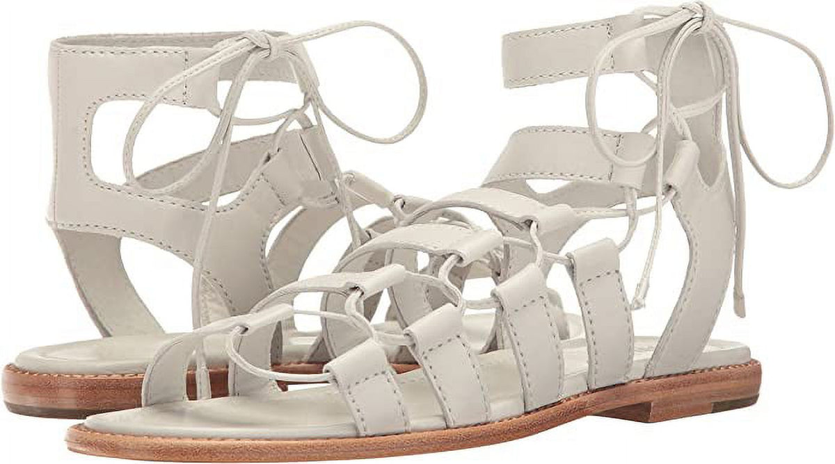 Frye Women's Blair Side Ghillie Gladiator Sandal White 9M