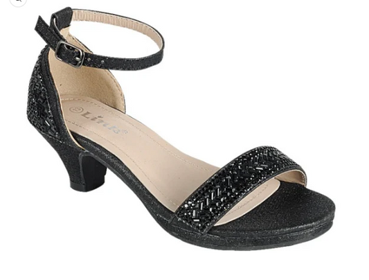 Midnight Sparkle Girls Heels
