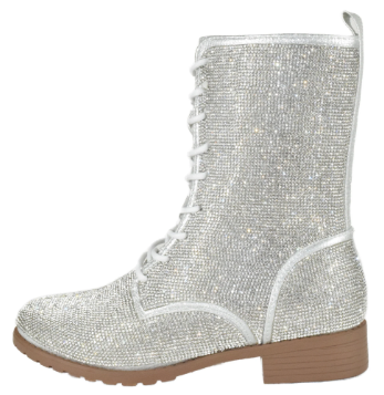 Starlight Sparkle Rhinestone combat Lace-Up Boots RTS
