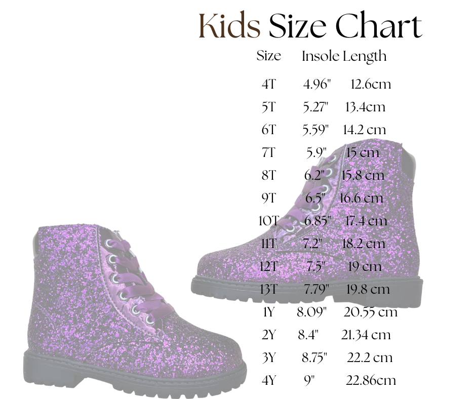 Sparkle squad glitter combat boots