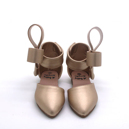 Aubrey bow shoes - champagne gold