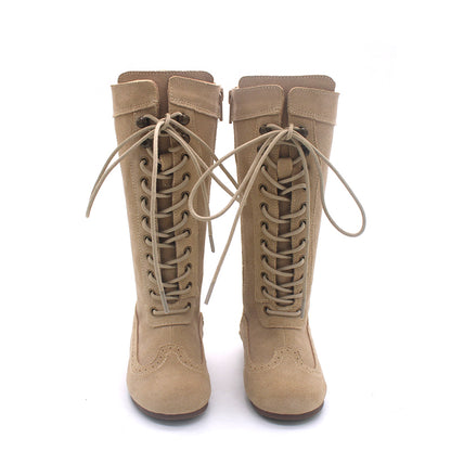 Elena Suede Lace-up Boots