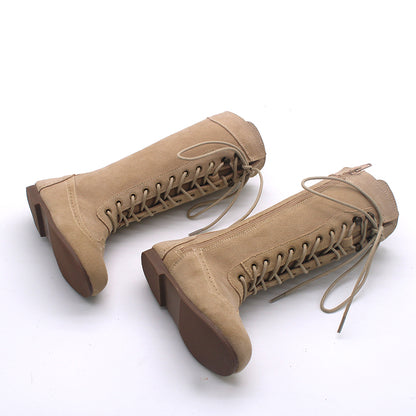 Elena Suede Lace-up Boots
