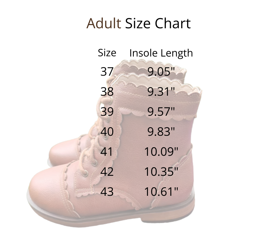 Maple lace scalloped boots