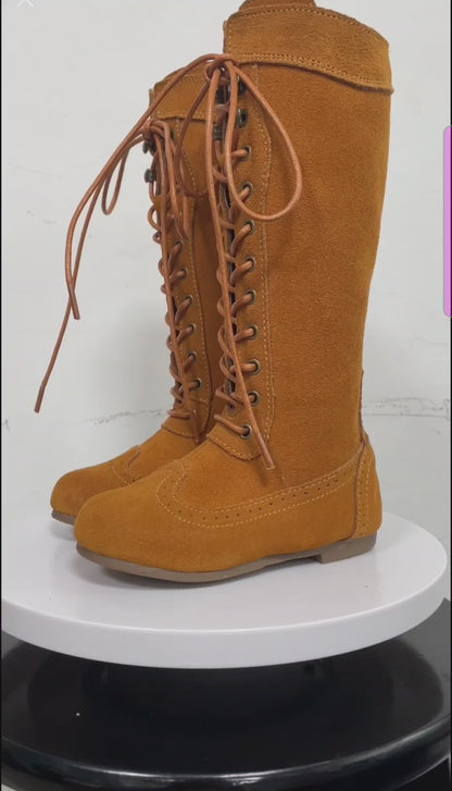 Elena Suede Lace-up Boots