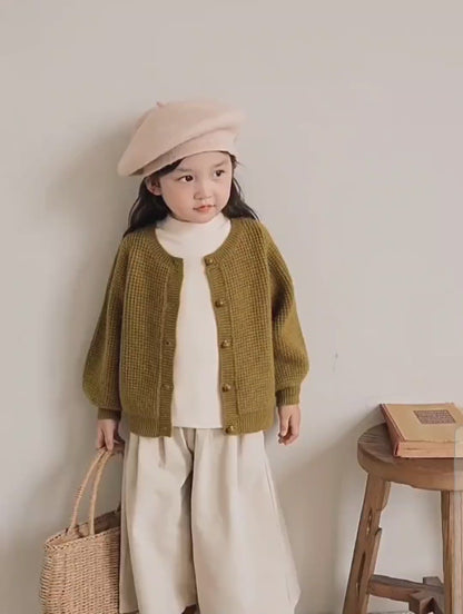 Bishop sleeve knit cardigan