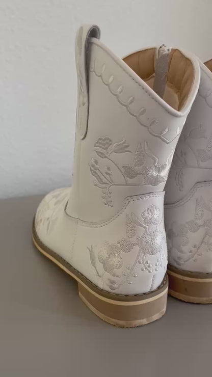 Embroidered floral cowboy boots Mom and me match