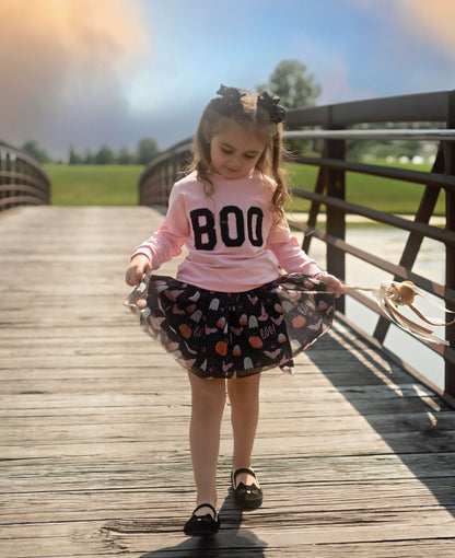 Boo Sweatshirt and tulle skirt set