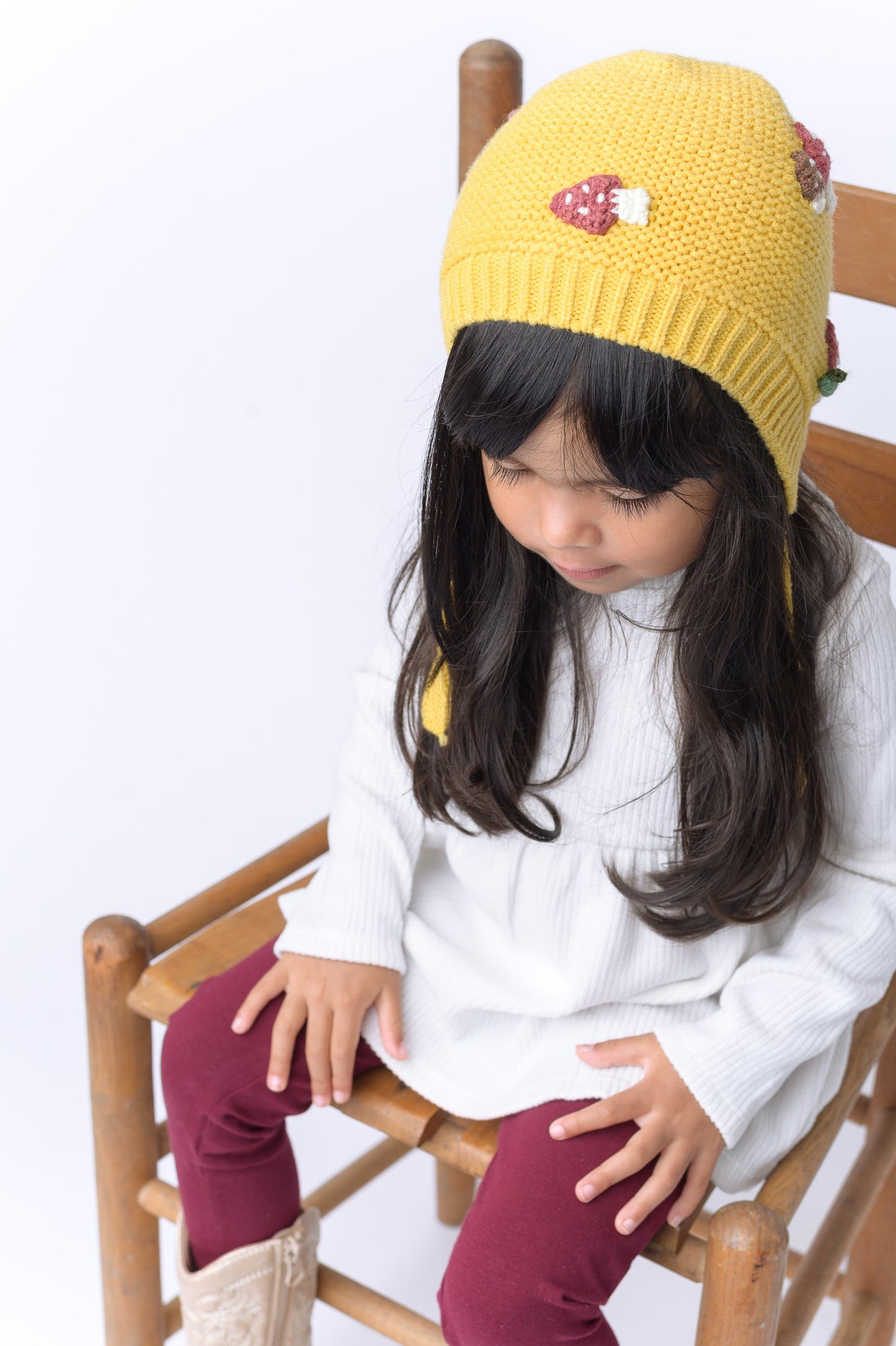 Mushroom crochet bonnet